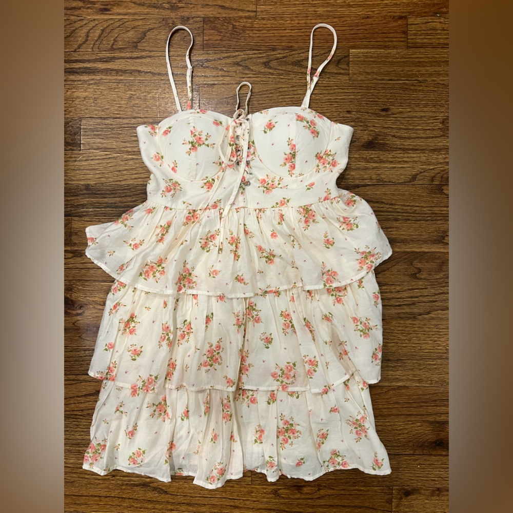 Floral Tiered Dress with Spaghetti Straps